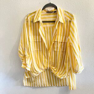 Pinstripe Twist-Front Top (Women’s)